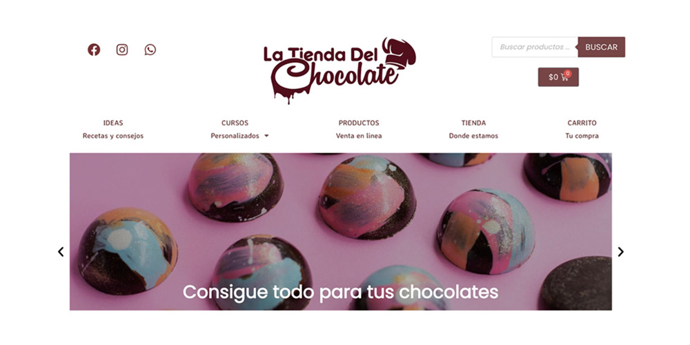 Tienda del chocolate - Desarrollo web